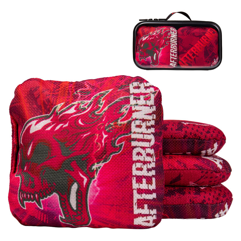 Ensemble de sacs de cornhole de l'American Cornhole League COMP Afterburner, Rouge