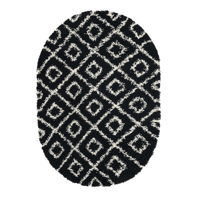 Arold Geometric Indoor Rug, Oval 4' x 6'