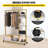 Zacharay 47.2'' Rolling Industrial Pipe Clothing Rack