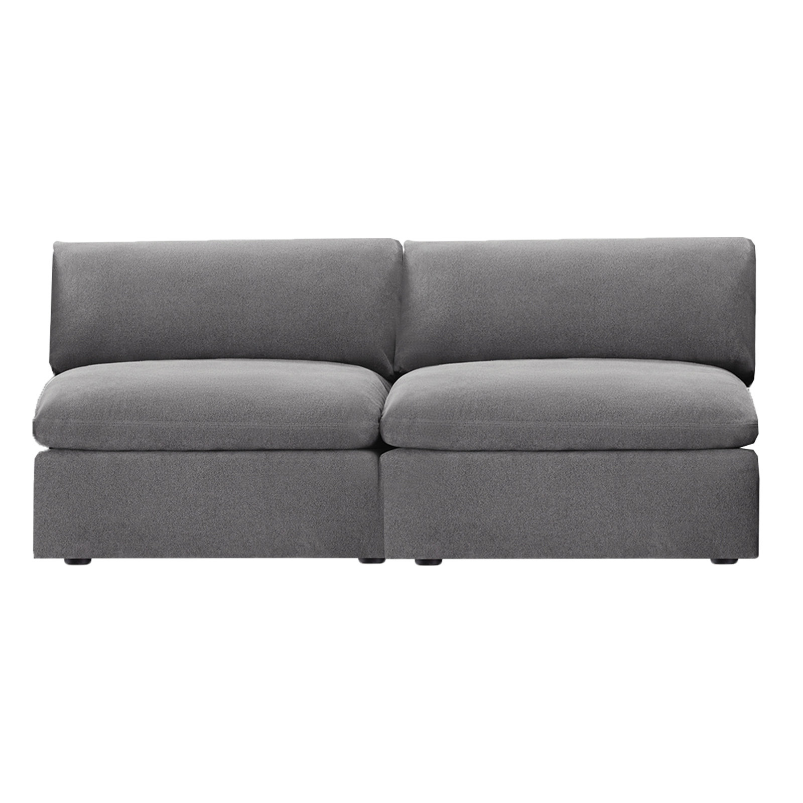 Annabella 81" Modular Sofa, Elite Pewter Textured Performance Chenille