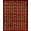 Zarbof Wool Geometric Area Rug in Red