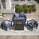 4 - Person Sofa Seating Group With  Cushions and Fire Pit Table