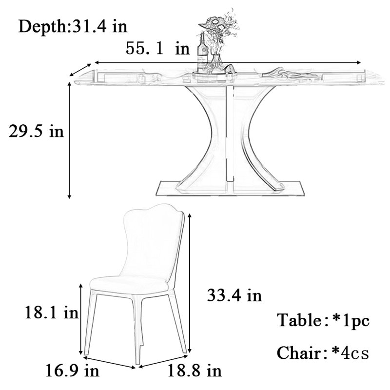 Linquist, 29.5"H x 55.1"L x 31.4"W