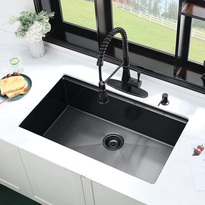 32-Inch Stainless Steel Undermount Kitchen Sink, Sound Dampening, Workstation With Colander And Roll Mat, Stain Rust , X Groove Drainage, Ideal For Dish Prepping Black Mat Colander, Condensation