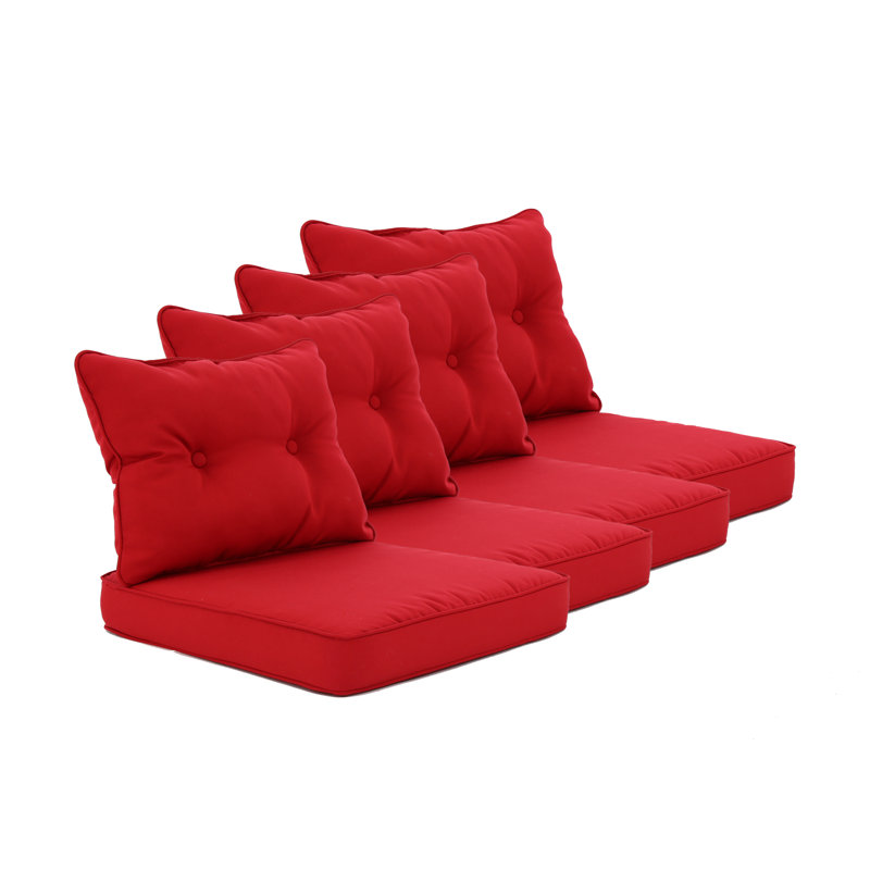 Ensemble de coussins de rechange pour l'intérieur/l'extérieur, Rouge