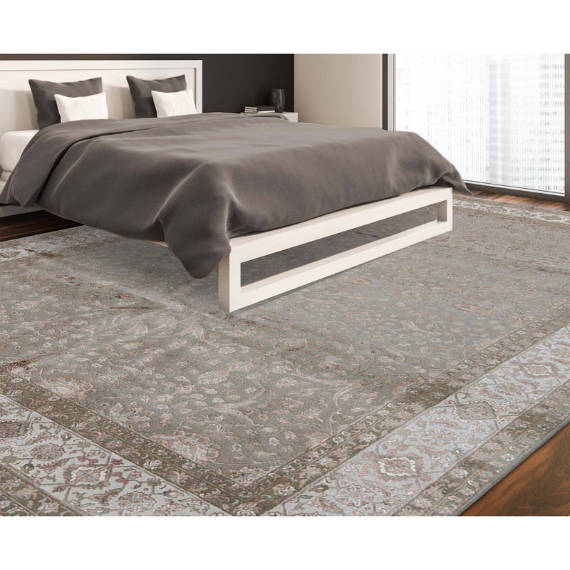 Hand Woven Silk and Wool Oriental Area Rug