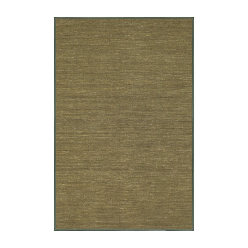 Tapis contemporain vert foncé, Rectangle 2 pi x 4 pi