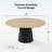 60" Two-tone Round Oak Dining Table with Solid Wood Pedestal Modern Kitchen Table for Living Room Dining Room Seats 8-652164111-652164107