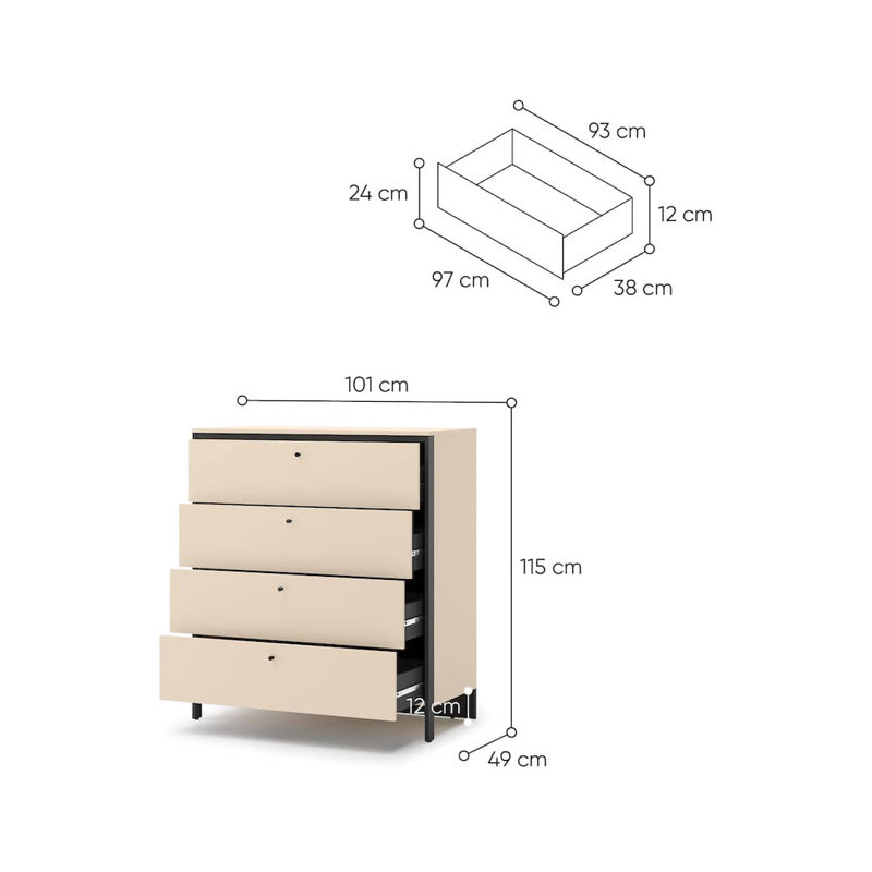 Enna 101cm Sideboard
