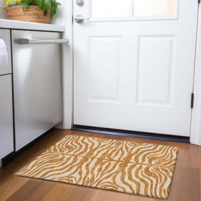 Tapis à imprimé animal de qualité supérieure lavable à la machine Kian AMF1042