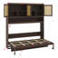 Lit escamotable simple peu encombrant avec compartiment de rangement supérieur, conception pliable avec éclairage et ports USB-1081102106