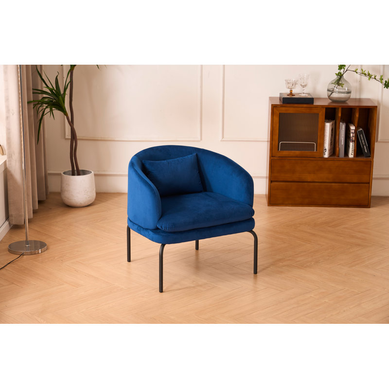 Vivien Velvet Occasional Chair, Dark Navy