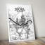 Seoul City Map - No Frame Print-1105440927