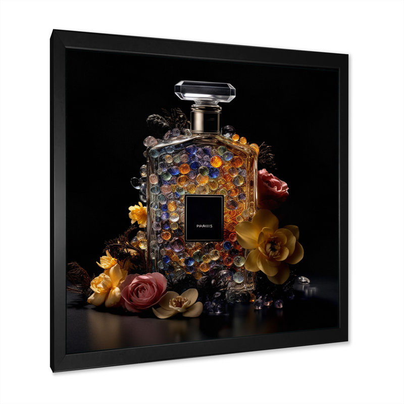 Blue Perfume Fragrance Connoisseur - Imprimé, Cadre photo noir, H 16 po x l 16 po x P 1 po