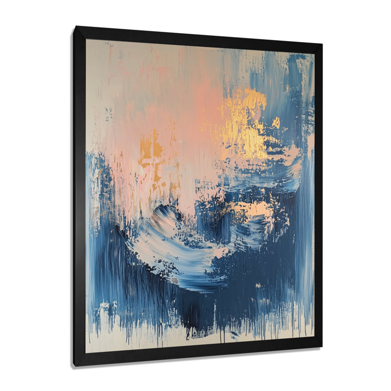 Orrville - Abstract Wall Art, 32" H x 24" W, Black, Single Picture Framed Print