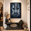 «Blue Top Hat Man», art mural sur toile Halloween dégoulinant-1821844493