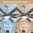 66'' Modern Ceiling Fan With 8Blades,Adjustable LED Light,Remote Control Reversible Motor-1963112954
