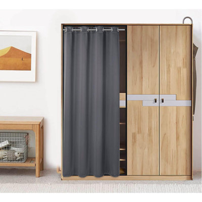 Door Curtain  Thermal Insulated Room Darkening PRICACY Doorway Curtain Window Treatmentroom Divider Curtain Closet Curtain For Front/Sliding Door