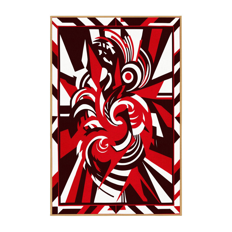Crimson Eclipse Rug, Rectangle 6' x 9'