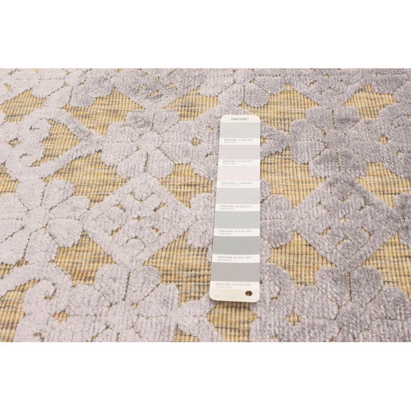 Tapis gris tissé à la main Abraam