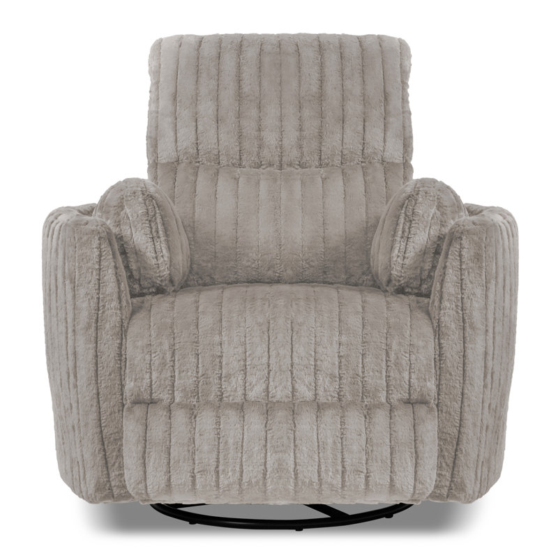 Spinelli Chenille Power Swivel Glider Recliner, Tan