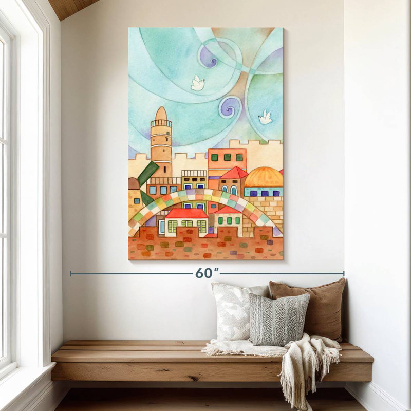 Jerusalem Abstract Sky, 51" H x 34" W