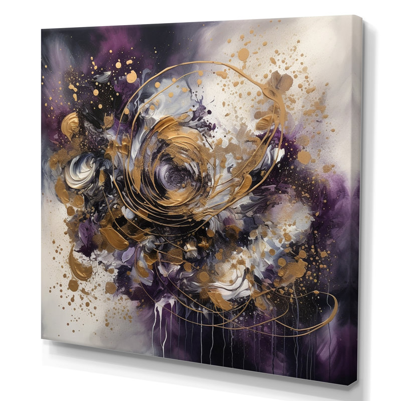 Encre liquide Panola, H 16 po x l 16 po x P 1 po, Toile tendue