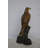 Hawk on a Rock bronze statue - Size: 12"L x 9"W x 22"H.