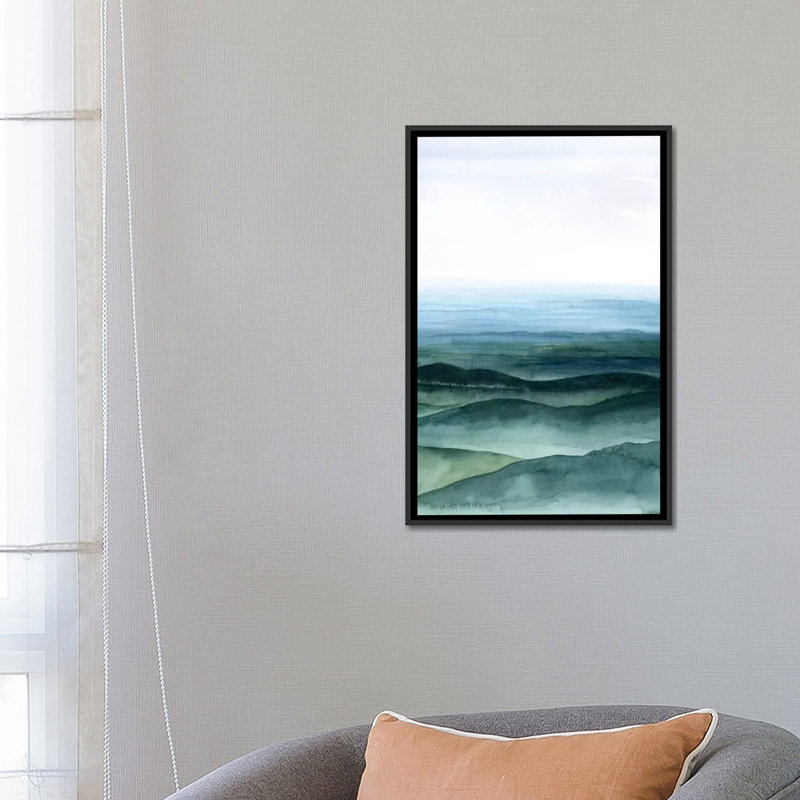 « plan view i », impression sur toile, H 26 po x l 18 po x P 1,5 po, Toile avec cadre noir, Pas de tapis
