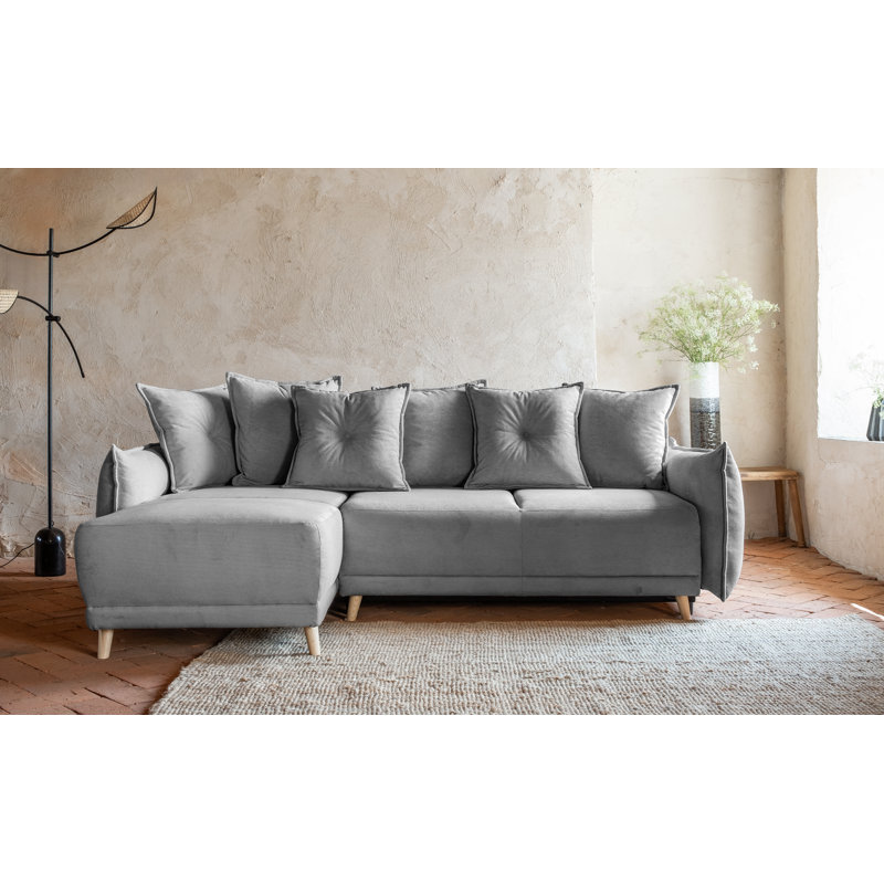 Lazy Lukka 4 Seater Corner Sofa , Grey