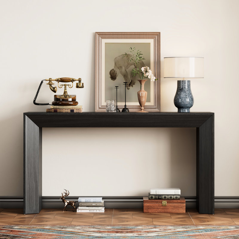 Console - Placage de bois de qualité polyvalent pour les intérieurs et la durabilité, Noir