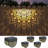 Solar Fence Lights Outdoor 4 Pack Solar Step Lights Led Powered Wall Lights Waterproof Warm Yellow Decor For Garden Backyard Front Door