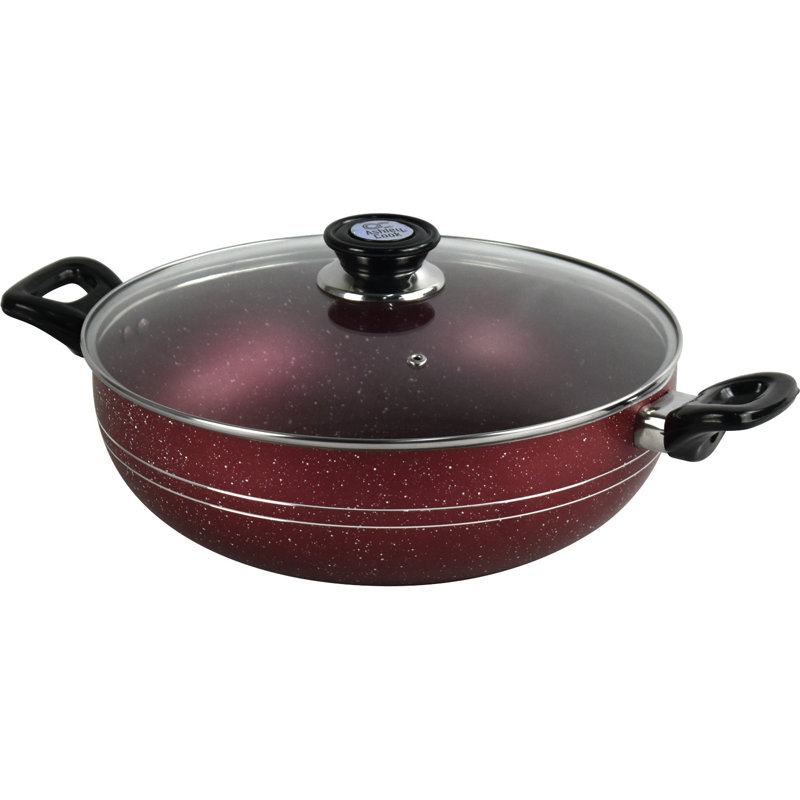 Sterling Ventures Non-Stick Aluminum Wok, Red