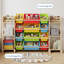 Rangement pour jouets pour enfants avec 12 bacs et 6 tablettes ouvertes-254251213