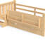 Lit pour enfant peu encombrant avec rangement, conception en bois massif, parfait pour une maison moderne
