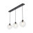 3 - Light Matte Black Kitchen Island Chandelier