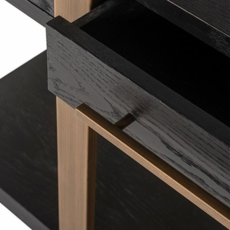 Console Minimalist Art avec 3 tiroirs, H 31,89 po x l 62,99 po x P 17,72 po