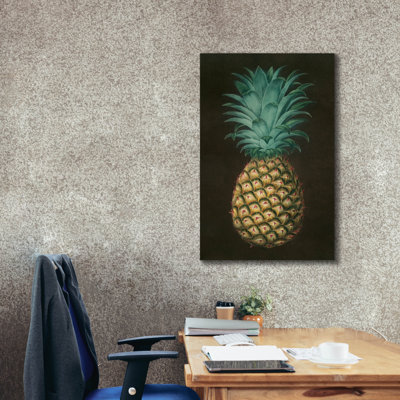 Art mural épique Graffiti «Vintage Pineapple 1» par Wild Apple Portfolio, 26 po x 40 po