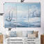 «Snow Winter Charm By The Lake» - Ensemble de décoration murale neige-107762021-107762024