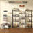 4 Tier Triple Wide Bookshelf with Metal Frame, Open Display Bookcase for Living Room, Bedroom, Home Office-919659650