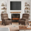 Fauteuil inclinable en similicuir pour salon RV