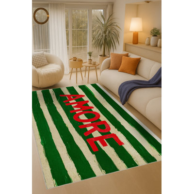 Tapis mauve à motif tissé lavable Mosso