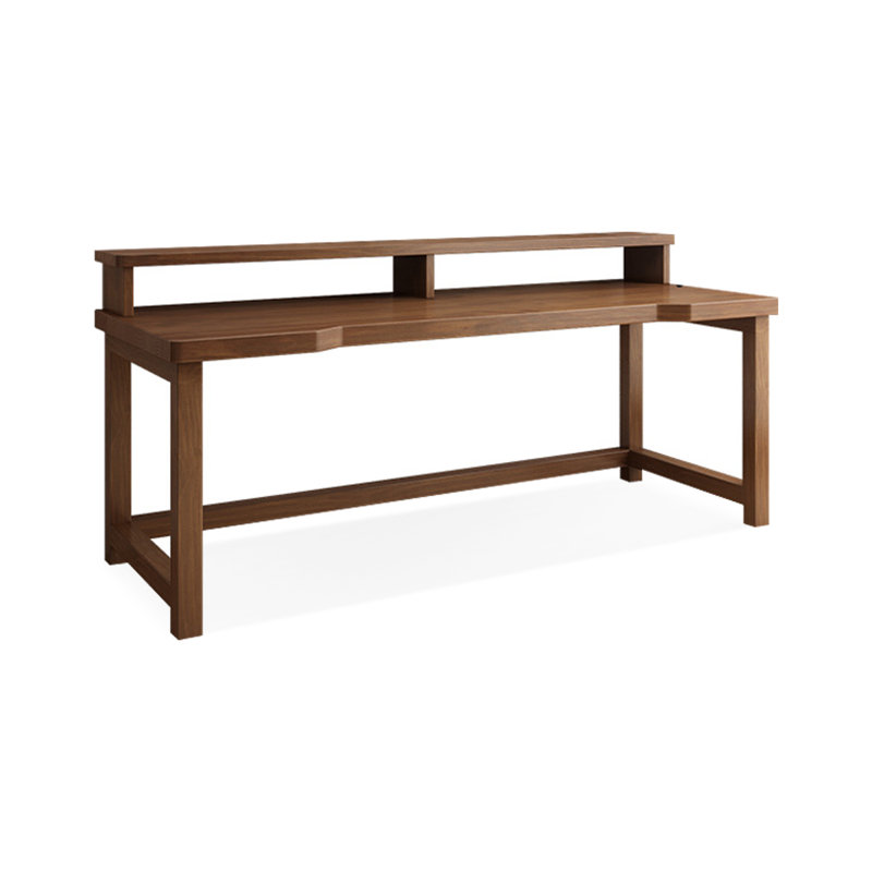 Bureaux rectangulaires en bois massif brun clair, H 34,25 po x l 86,61 po x P 23,62 po