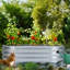 Lit de jardin surélevé galvanisé argent-108830266