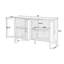 Armoire de rangement 58 "à portes en verre avec tablettes réglables-676360694