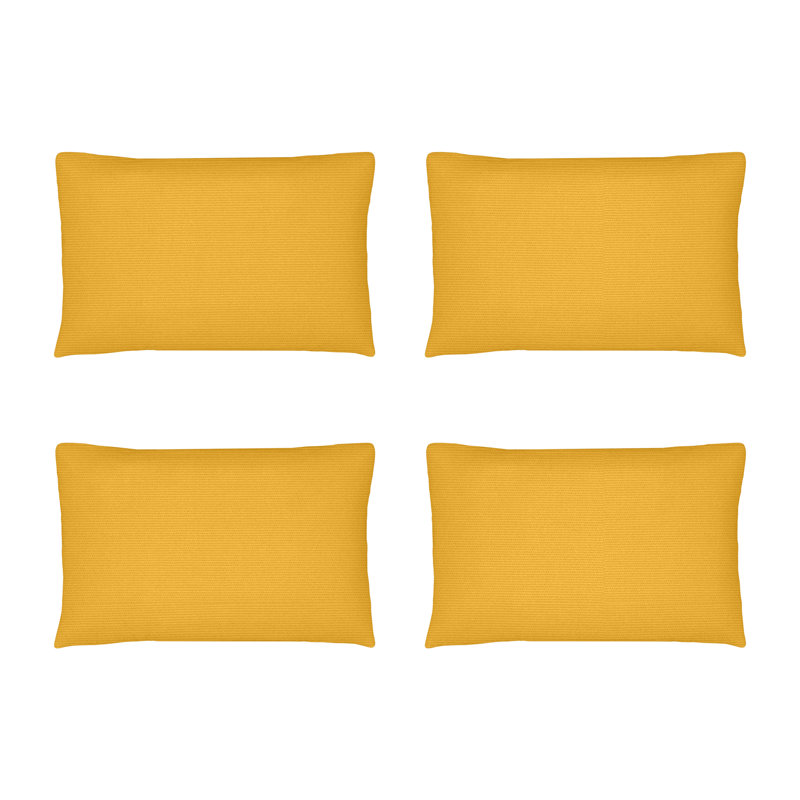 Ensemble de 4 coussins décoratifs Sunbrella, coussins décoratifs rectangulaires pour l'extérieur 12 po x 18 po