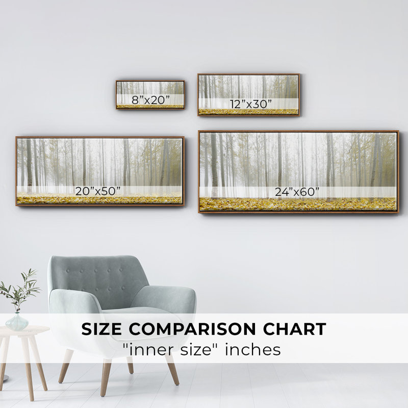 Poplar Grove- Framed Canvas, 20" H x 50" W