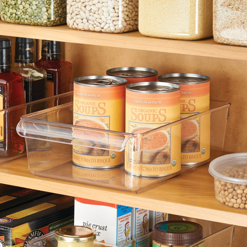 iDesign Fridge Storage Bin with Handle - Fridge Tray for Snacks, Meats, and Cheeses