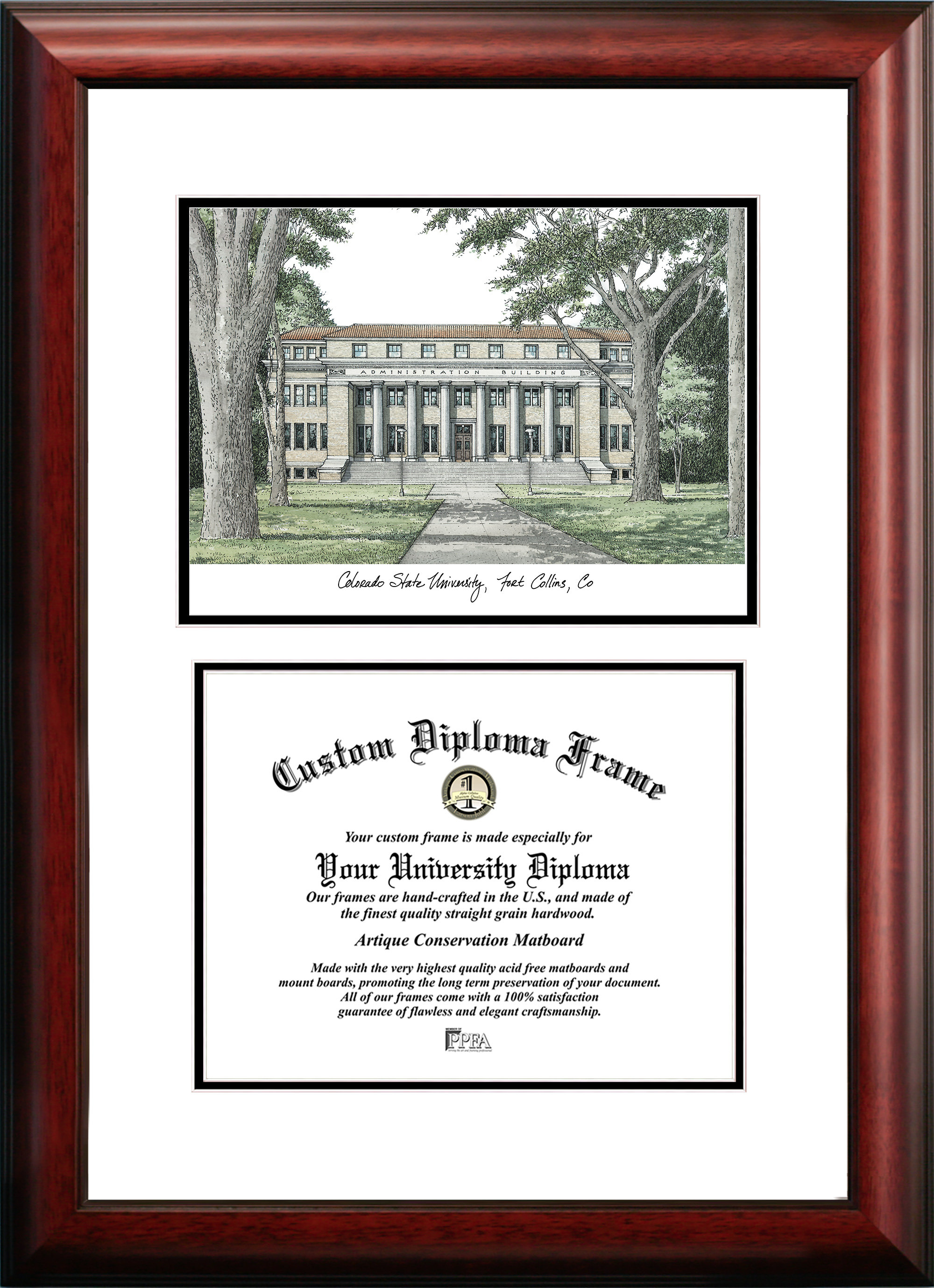 Campus Images Cornice Per Diploma University Of Houston, Mogano, 27,9x35,6 Cm, Con Passepartout, Prodotto Ufficiale USA - 3