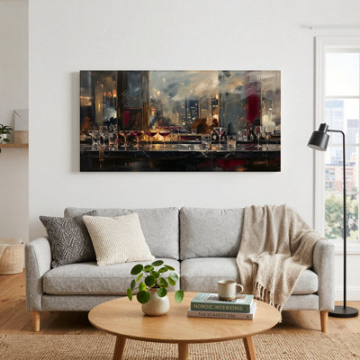 Bar Scene Canvas Wall Art Set Of 1